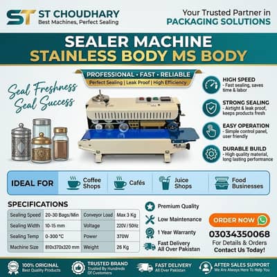 Sealing Machine Stainless Body MS Body Sealing Machine