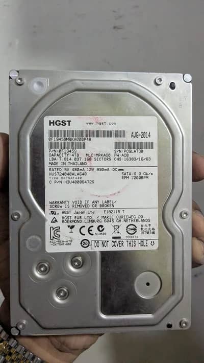 HGST 4TB Hard Drive – 3.5 inch SATA – 7200 RPM – Refurbished