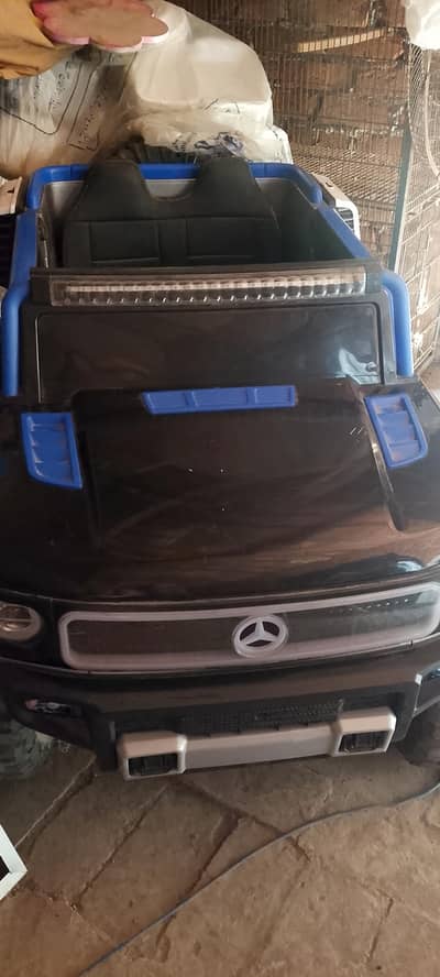 Kids Electric Jeep G-Wagon Style 12V Black Blue - Double Seat