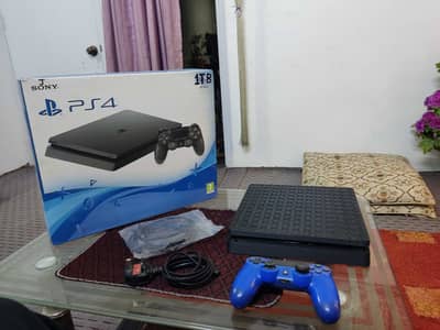 PS4 Slim (Jailbreak 6.72) 1TB with Original Controller & Cables