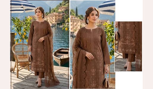 dresses / 3pc suit / Dhanak airjet fancy ready to wear