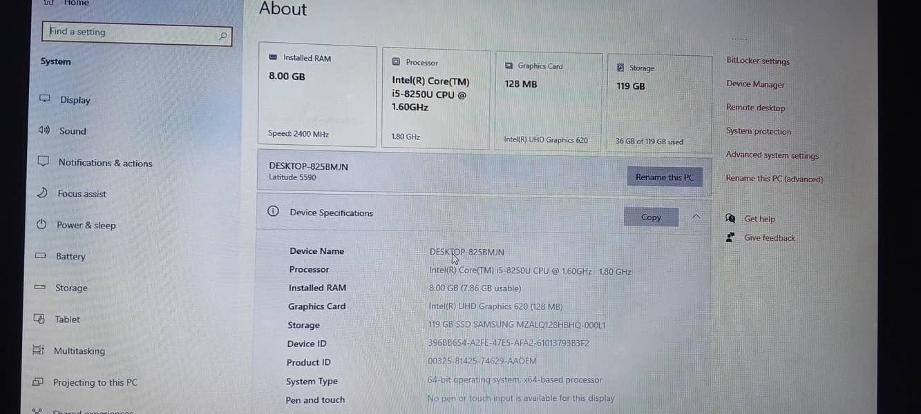 Dell i5 8th Generation 5
