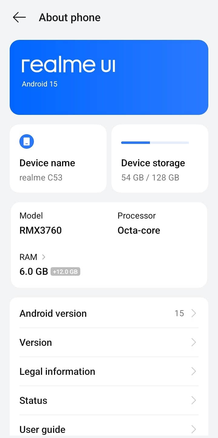 Realme C53 0