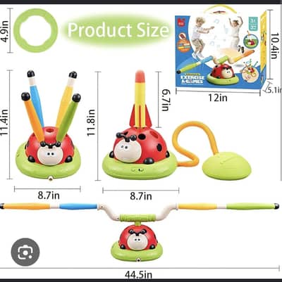 3 in 1 Lady Bug physical jump toy