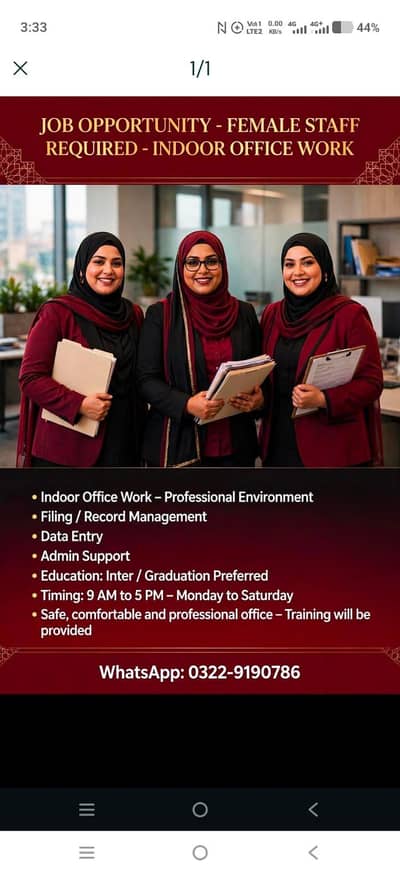Females respshnist marketing supervisor assistant