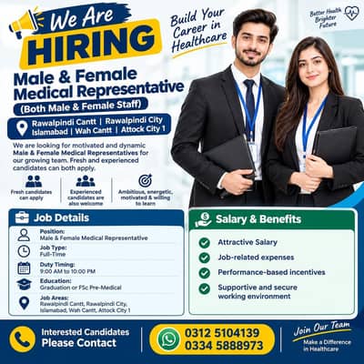 Male & Female Medical Representatives