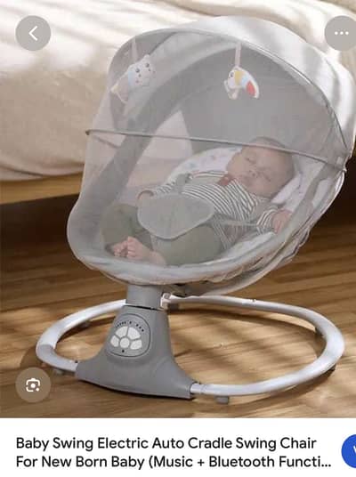 Electric baby swing auto cradle-music+bluetooth-mosquito net -new born