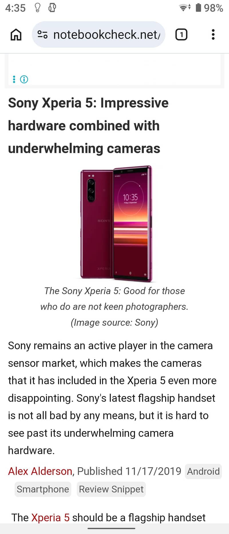 Sony Experia 5 0