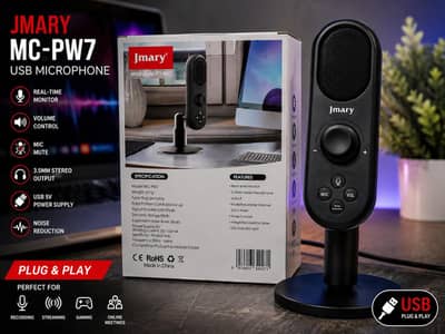 Jmary MC-PW7 USB Microphone with Stand – Plug & Play