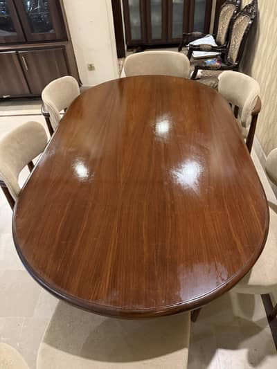 Wooden dining table