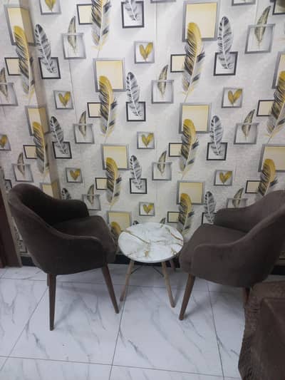 2 chairs with 1 table