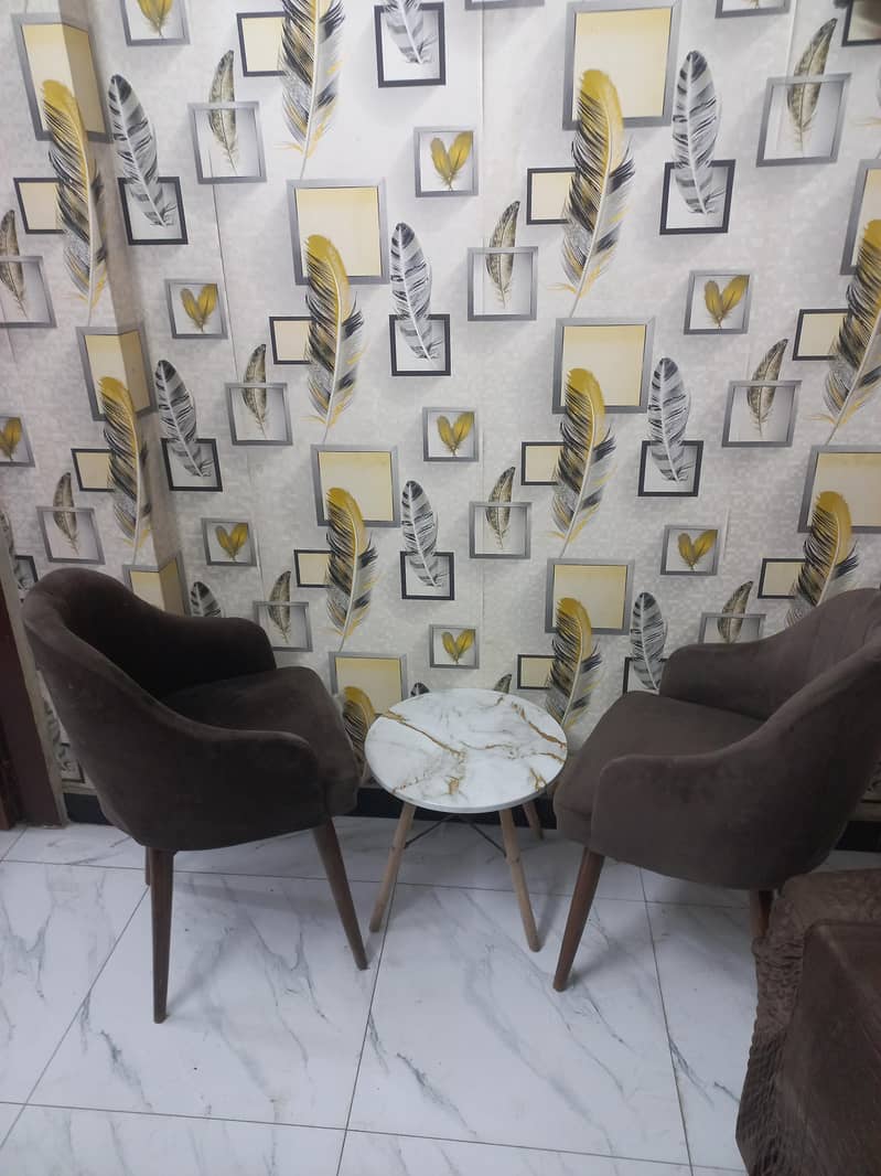 2 chairs with 1 table 0
