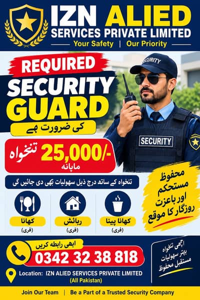 Required Security Gard. Office boy