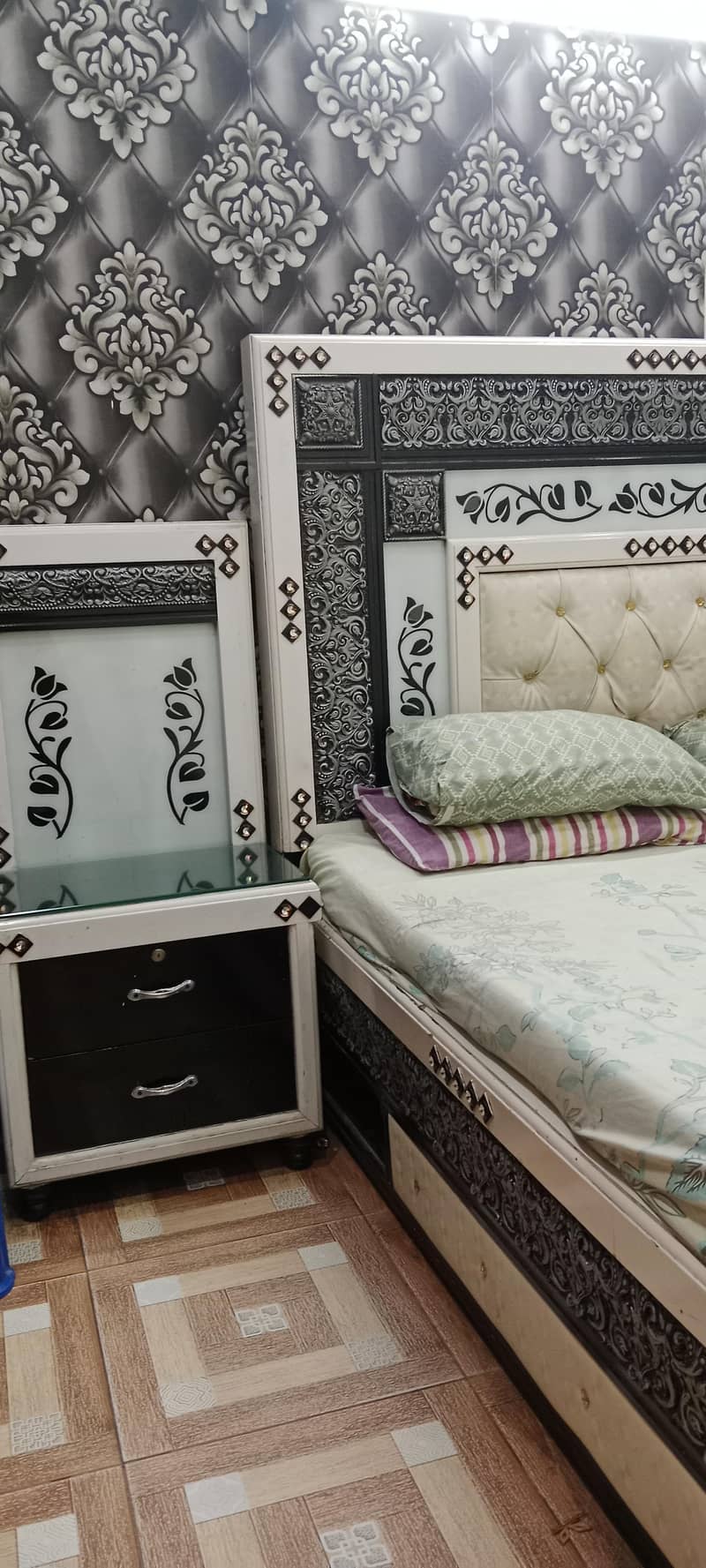 bed with side tables 2
