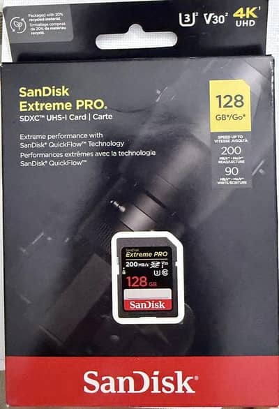 SanDisk SDXC 128GB 200MB/s Extreme PRO Card