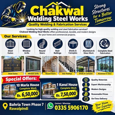 Chakwal welding steel works and fabrication bahria Town Phase 7