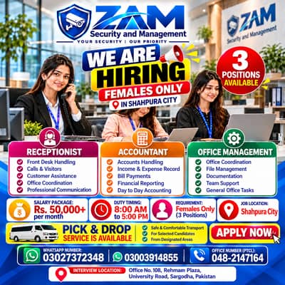 Ffemale Jobs at Office