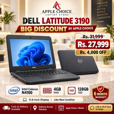 Dell Latitude 3190 Celeron N4100 | 11.6" | 4GB RAM | 128GB SSD