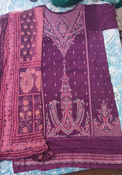 j. 3pc embroidered dress