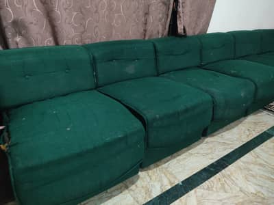 Dark green sofas