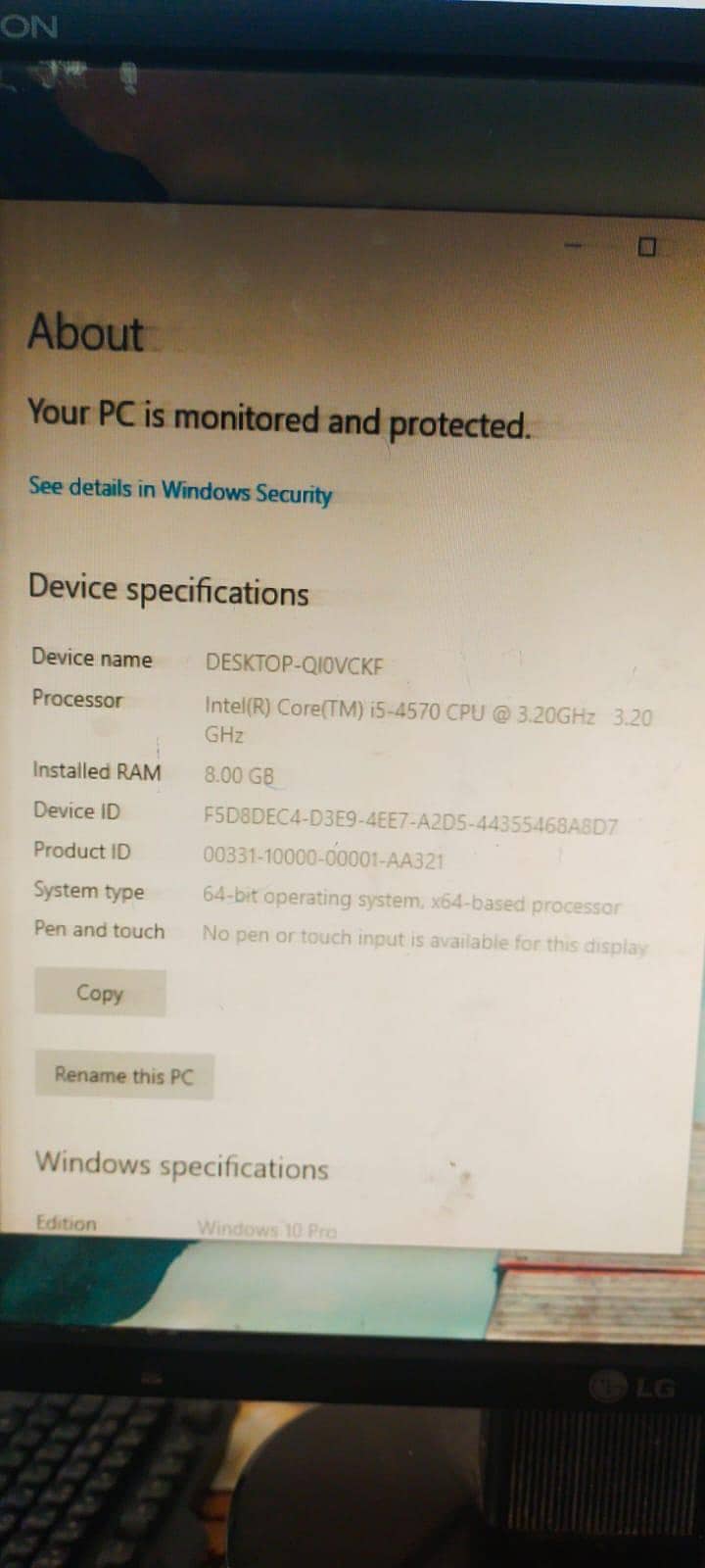 Hp CPU Core i5 4th generation 2