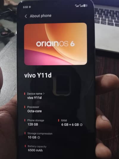 vivo y 11d box pack PTA approved 6/128 gb