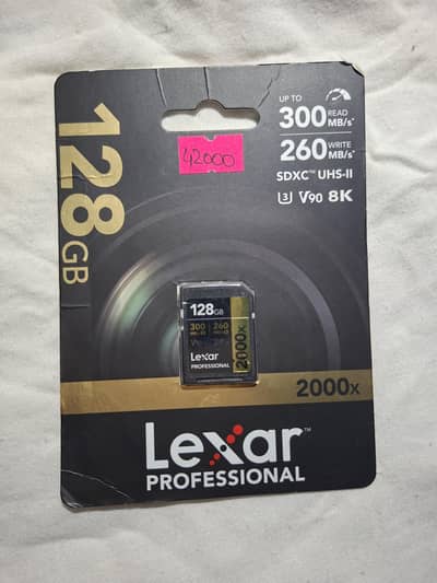 Lexar 128GB Upto 300 MB Read (V90) 8k Video Recording
