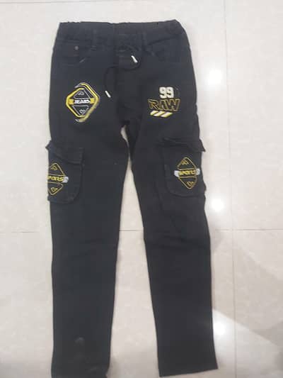 Men's Export Quality Jeans & 6 Pocket Cargo Pants Lot - Black & Blue