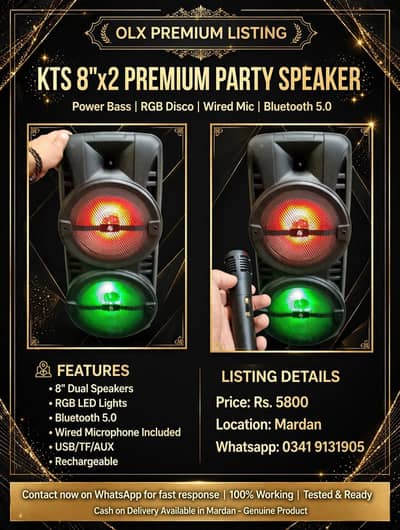 Double Woofer 8×2 speakers A1 speakers ha