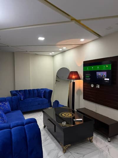 One Bed Fully Furnished Luxury Apartment Available For Rent in Rafi Block Near Clowk Tower Bahria Town Lahore