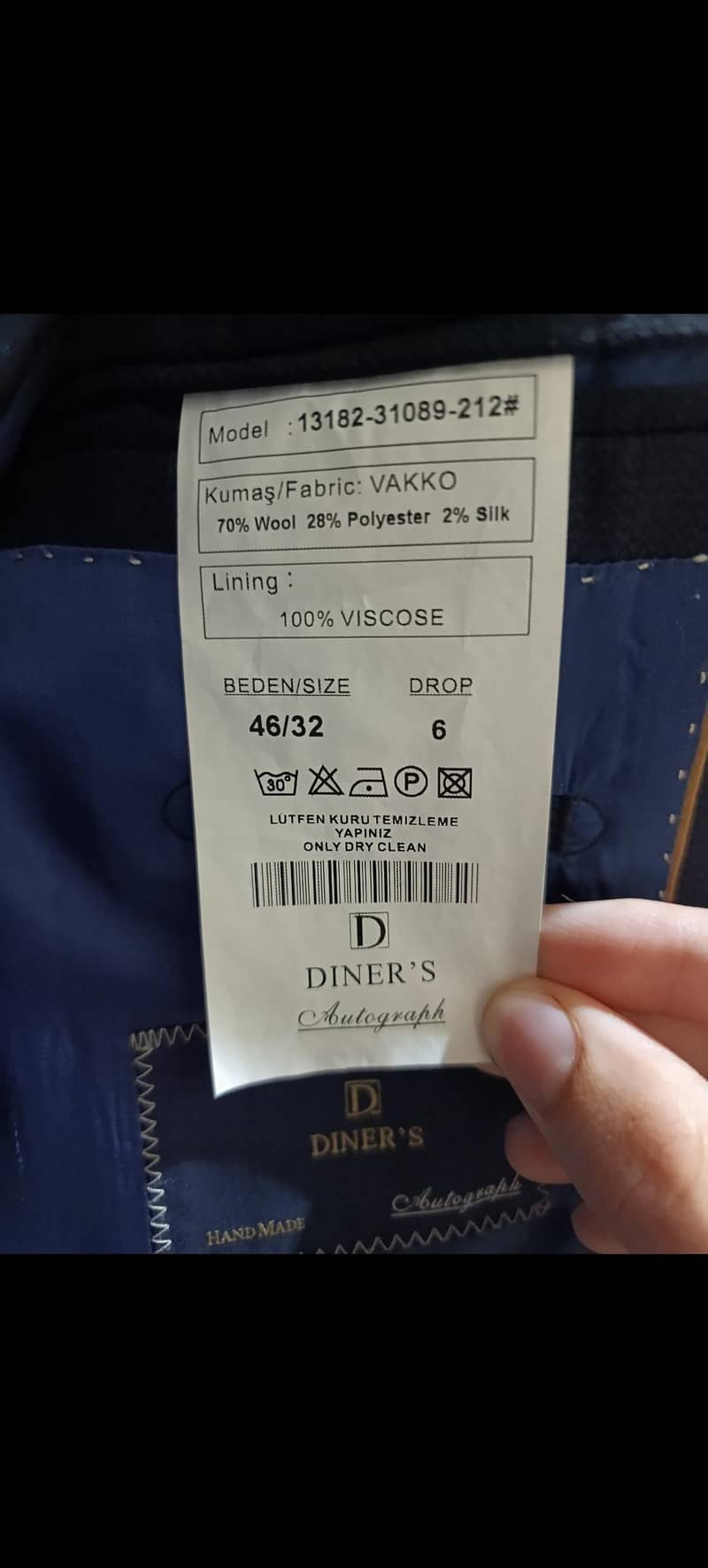 Diners Autograph Handmade 2pc Suit 4