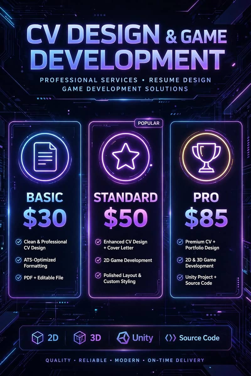 CV and games development 0