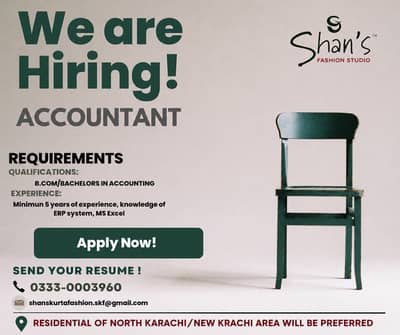 NEED AN ACCOUNTANT FOR PART TIME