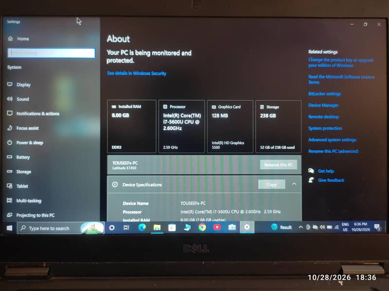 Dell latitude E 7450 5
