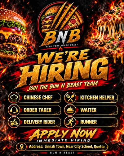 Chef/helper/rider/waiter/order taker