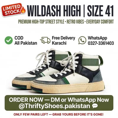 WILDASH HIGH Size 41 - Premium Streetwear Jogger - Karachi