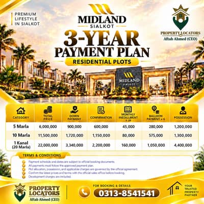 5 Marla Plot For Sale MidLand Sialkot