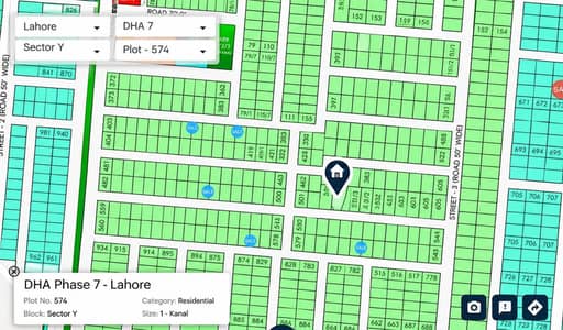 1 Kanal Plot for Sale in DHA Phase 7, Block Y Direct Approach from 100 Ft Road