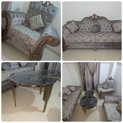 Luxury 5-Seater Victorian Sofa Set for Sale – Mint Condition