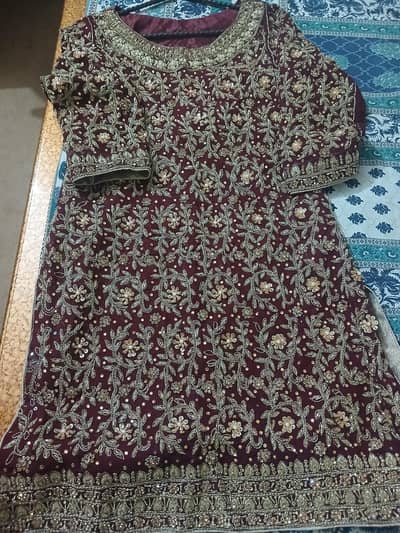 Maroon Royal Bridal Dress
