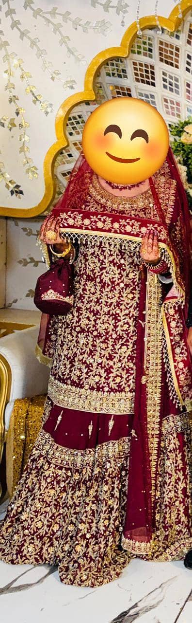 Maroon Royal Bridal Dress