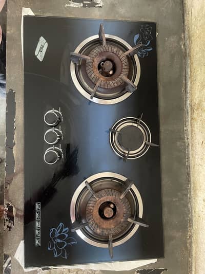 Bester glass 3 burner gas stove g9