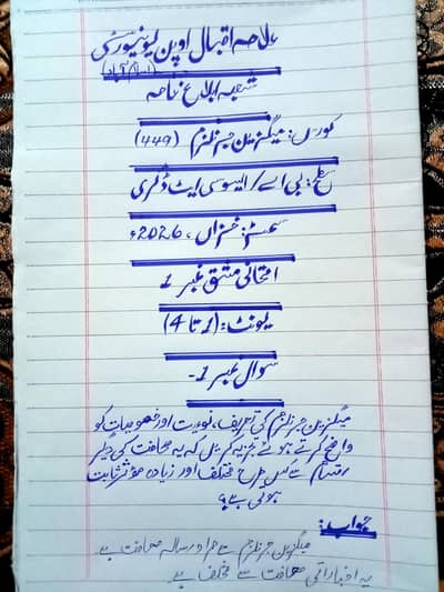 AIOU spring assignment