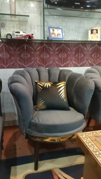 Sofa set with coffee chair and center table