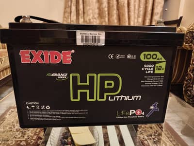 EXIDE LifePO4 12V 100Ah Battery