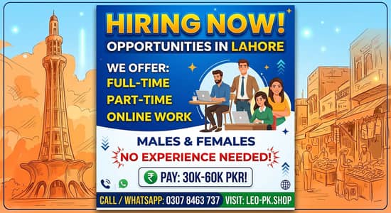 ONLINE WORK FOR MALE AND FEMALE. HOUSE WORK, NO EXPERIENCE NEEDED
