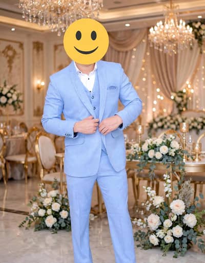 LIGHT BLUE COAT PANT 3PCS 10000 ONLY TODAY