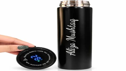 Customized Name Water Bottle with LED Temperature Display | 500ml