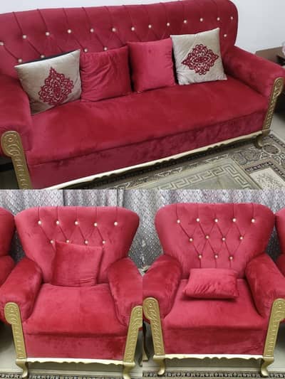 5-Seater Sofa | Sheesham Wood | Chinyoti Carving Traditional Style