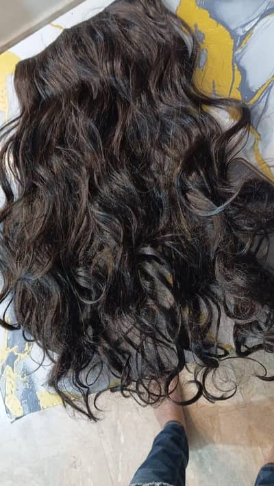 in dark brown colour hair wig